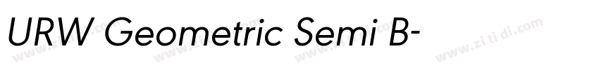 URW Geometric Semi B字体转换